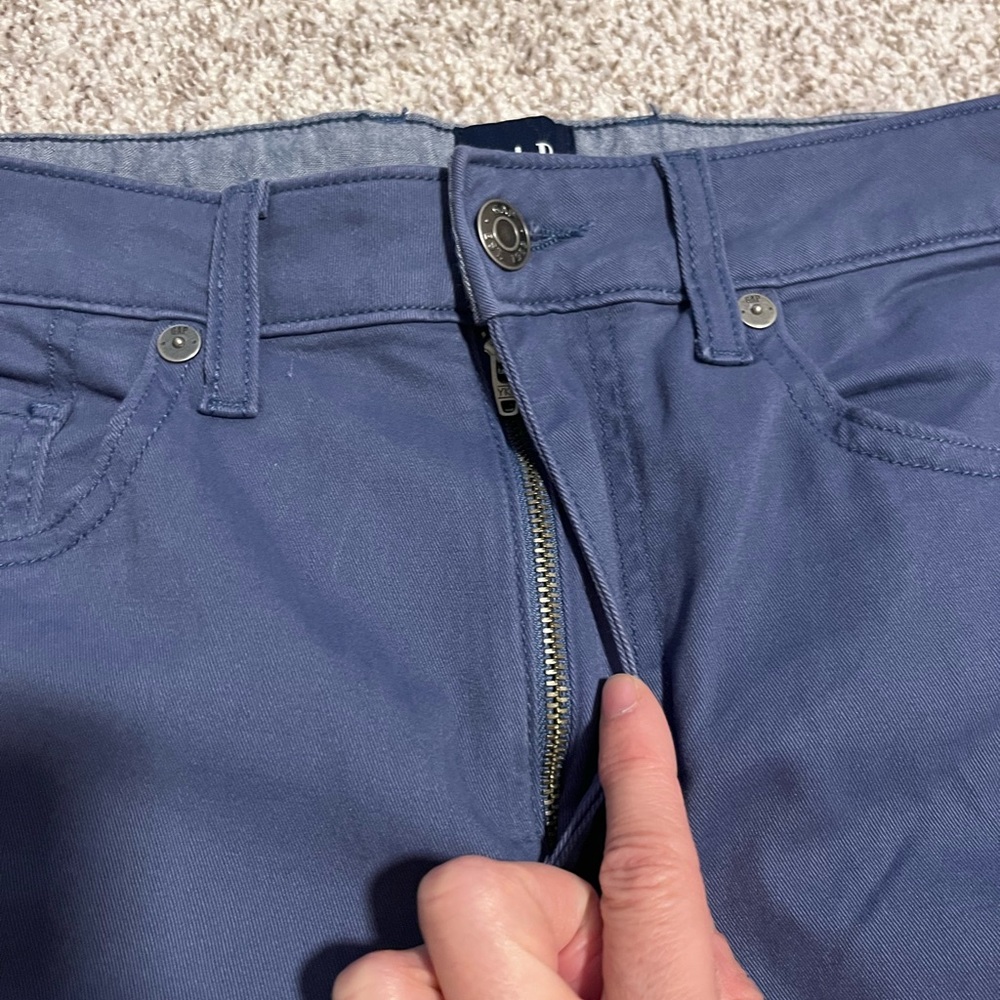 Gap Men’s Navy Straight Leg Pants Size 34x30 Flat Front Casual - Picture 11 of 12